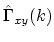 $ {\hat\Gamma}_{xy}(k)$