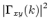 $ \left\vert\Gamma_{xy}(k)\right\vert^2$